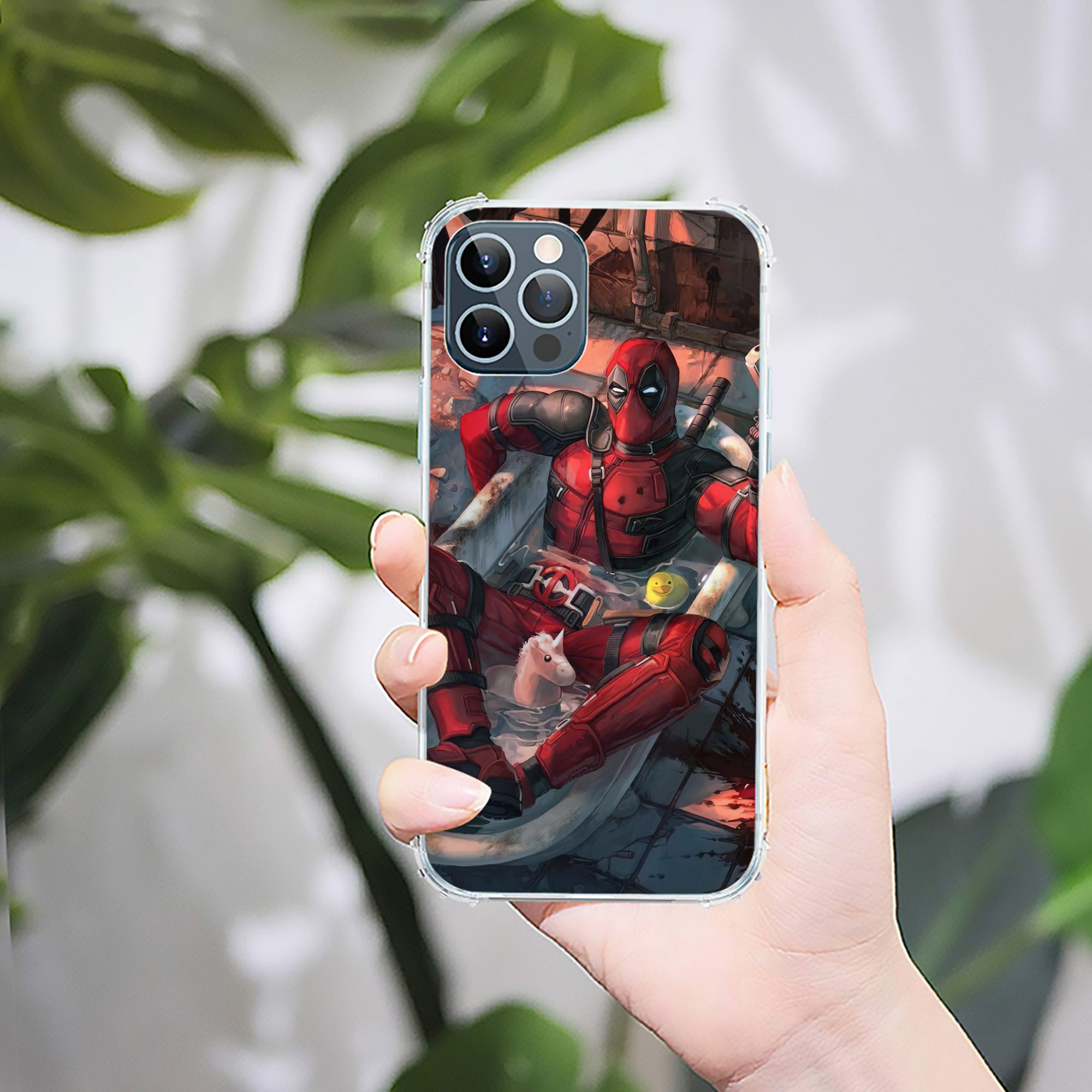 （画像用） Deadpool デッドプール 【iPhone 12シリーズ対応】透明スマホケース（クリアソフトケース）